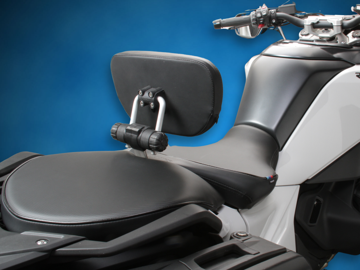 Available for the front rider, Sargent's EM-5 Five-Way Adjustable Backrest to match your non-standard World Sport Low Version motorcycle seat.